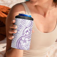 Hawaii Plumeria Lokelani Pikake Lei 4 in 1 Can Cooler Tumbler Poni Polynesian Tattoo