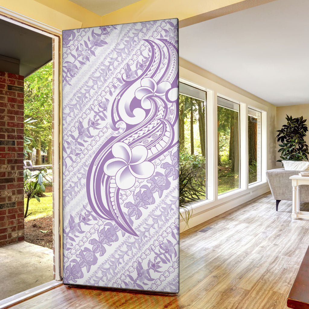 Hawaii Plumeria Lokelani Pikake Lei Door Cover Poni Polynesian Tattoo