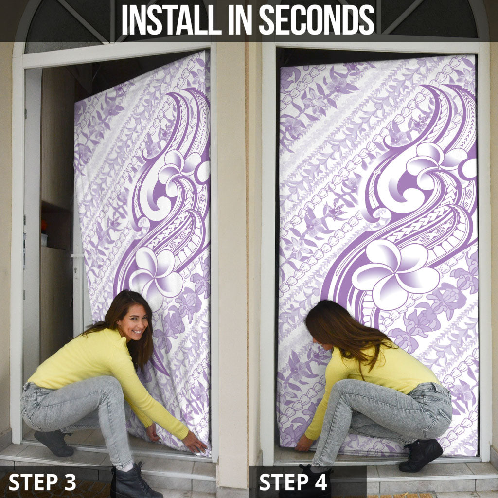 Hawaii Plumeria Lokelani Pikake Lei Door Cover Poni Polynesian Tattoo