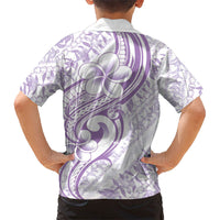 Hawaii Plumeria Lokelani Pikake Lei Family Matching Off Shoulder Short Dress and Hawaiian Shirt Poni Polynesian Tattoo