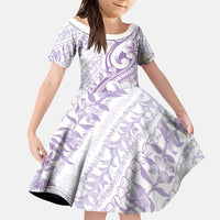 Hawaii Plumeria Lokelani Pikake Lei Family Matching Off Shoulder Short Dress and Hawaiian Shirt Poni Polynesian Tattoo