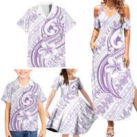 Hawaii Plumeria Lokelani Pikake Lei Family Matching Summer Maxi Dress and Hawaiian Shirt Poni Polynesian Tattoo