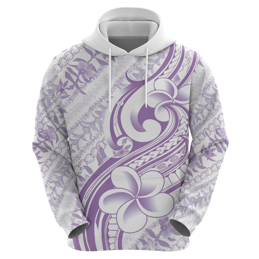 Hawaii Plumeria Lokelani Pikake Lei Hoodie Poni Polynesian Tattoo