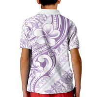 Hawaii Plumeria Lokelani Pikake Lei Kid Polo Shirt Poni Polynesian Tattoo