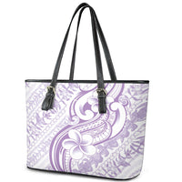 Hawaii Plumeria Lokelani Pikake Lei Leather Tote Bag Poni Polynesian Tattoo
