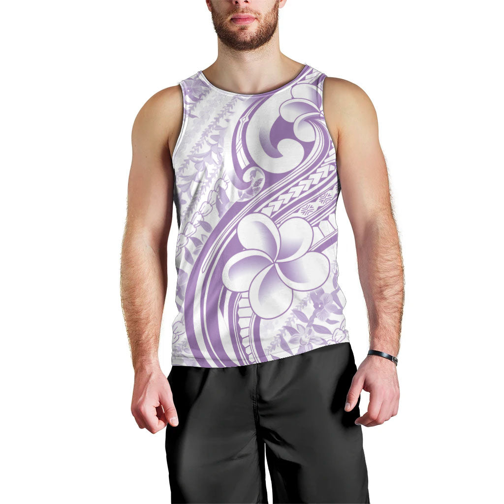 Hawaii Plumeria Lokelani Pikake Lei Men Tank Top Poni Polynesian Tattoo