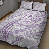 Hawaii Plumeria Lokelani Pikake Lei Quilt Bed Set Poni Polynesian Tattoo