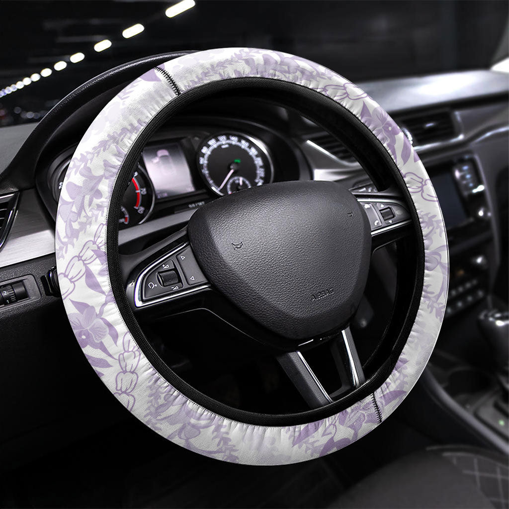 Hawaii Plumeria Lokelani Pikake Lei Steering Wheel Cover Poni Polynesian Tattoo
