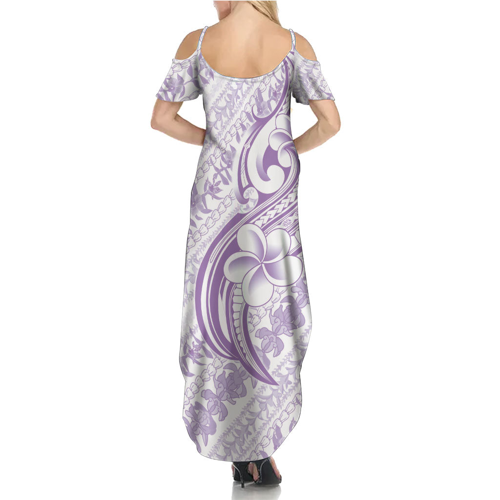 Hawaii Plumeria Lokelani Pikake Lei Summer Maxi Dress Poni Polynesian Tattoo
