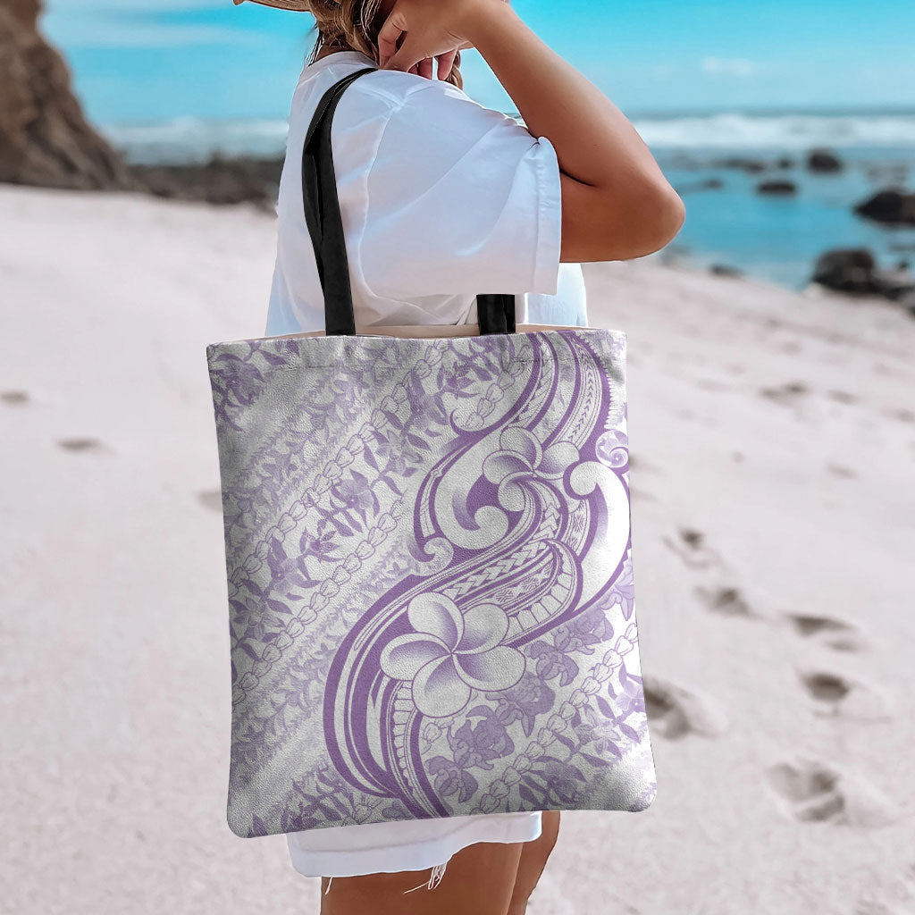 Hawaii Plumeria Lokelani Pikake Lei Tote Bag Poni Polynesian Tattoo