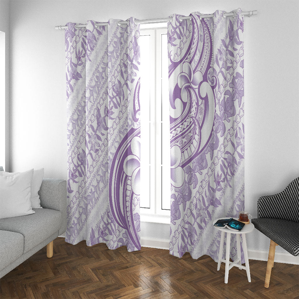 Hawaii Plumeria Lokelani Pikake Lei Window Curtain Poni Polynesian Tattoo