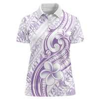 Hawaii Plumeria Lokelani Pikake Lei Women Polo Shirt Poni Polynesian Tattoo