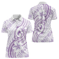 Hawaii Plumeria Lokelani Pikake Lei Women Polo Shirt Poni Polynesian Tattoo