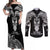 New Zealand Te Reo Maori Couples Matching Off Shoulder Maxi Dress and Long Sleeve Button Shirts Kia Kaha Maori Language Week Black Style LT9 Black - Polynesian Pride