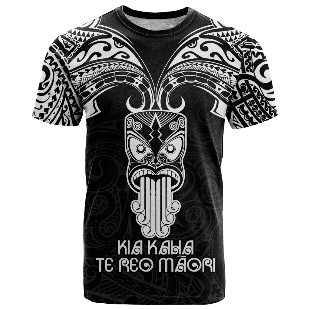 New Zealand Te Reo Maori T Shirt Kia Kaha Maori Language Week Black Style LT9 Black - Polynesian Pride