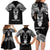 Personalised New Zealand Te Reo Maori Family Matching Long Sleeve Bodycon Dress and Hawaiian Shirt Kia Kaha Maori Language Week Black Style LT9 - Polynesian Pride