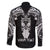 Personalised New Zealand Te Reo Maori Family Matching Long Sleeve Bodycon Dress and Hawaiian Shirt Kia Kaha Maori Language Week Black Style LT9 - Polynesian Pride