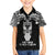 Personalised New Zealand Te Reo Maori Family Matching Long Sleeve Bodycon Dress and Hawaiian Shirt Kia Kaha Maori Language Week Black Style LT9 Son's Shirt Black - Polynesian Pride