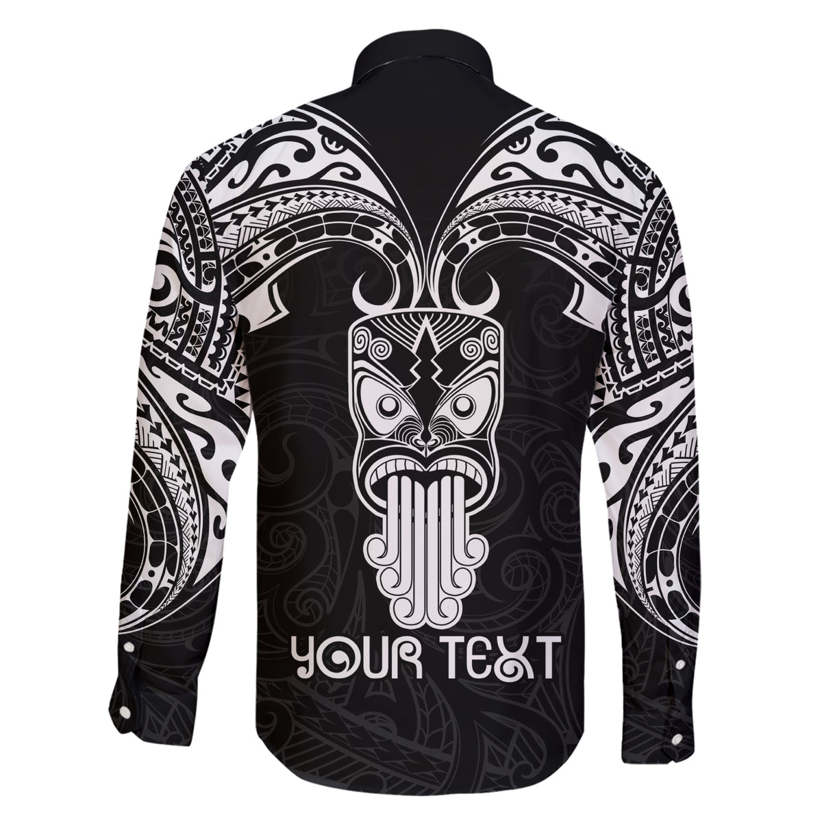 Personalised New Zealand Te Reo Maori Family Matching Short Sleeve Bodycon Dress and Hawaiian Shirt Kia Kaha Maori Language Week Black Style LT9 - Polynesian Pride