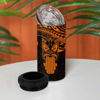 Personalised New Zealand Te Reo Maori 4 in 1 Can Cooler Tumbler Kia Kaha Maori Language Week Gold Style