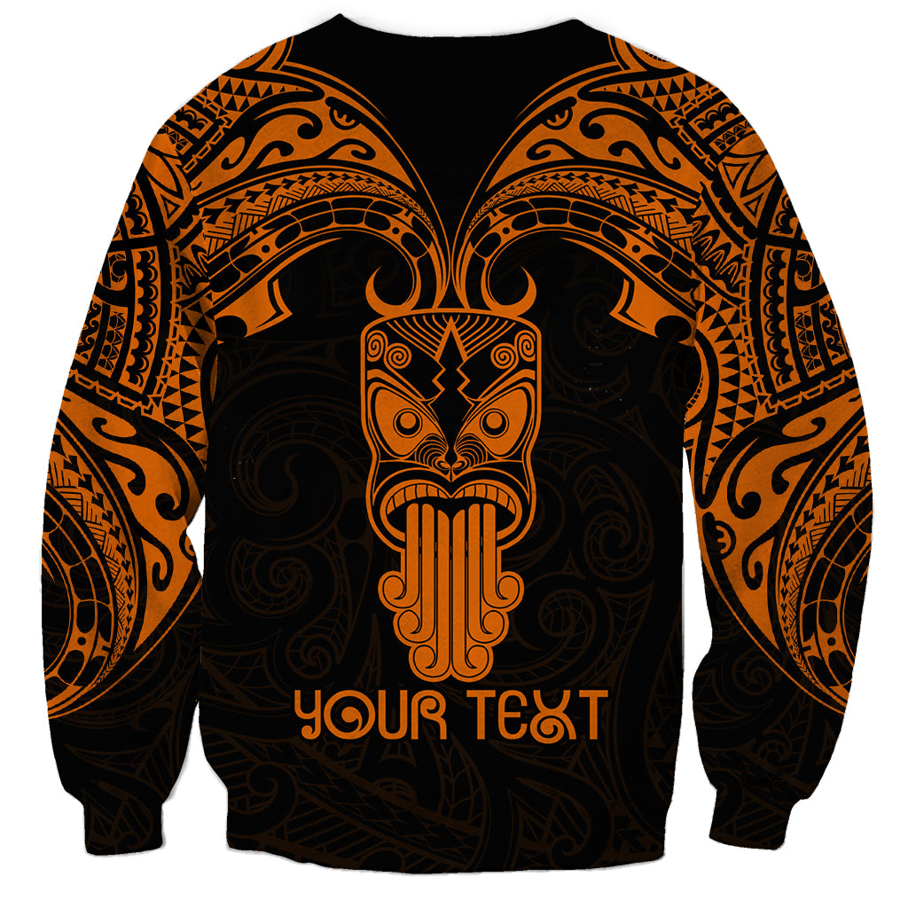 Personalised New Zealand Te Reo Maori Sweatshirt Kia Kaha Maori Language Week Gold Style LT9 - Polynesian Pride