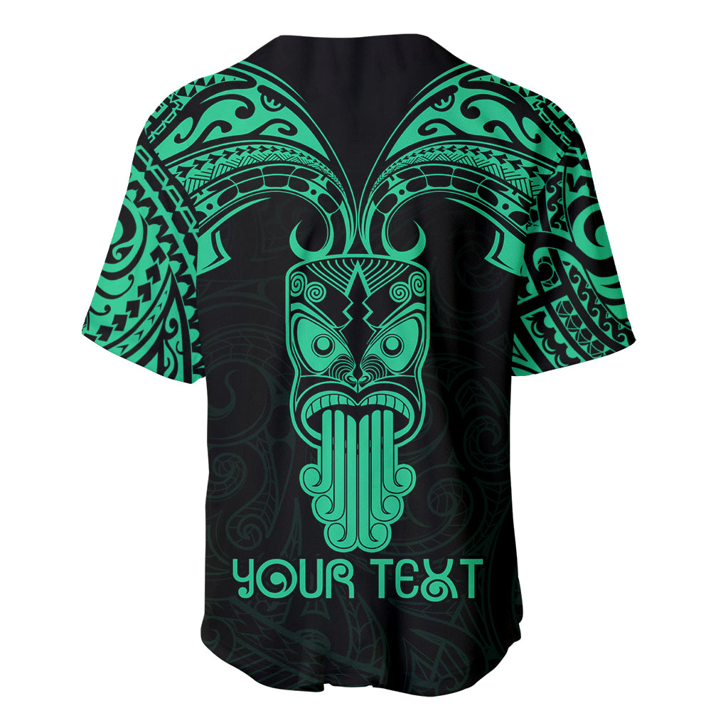 Personalised New Zealand Te Reo Maori Baseball Jersey Kia Kaha Maori Language Week Green Style LT9 - Polynesian Pride