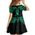 Personalised New Zealand Te Reo Maori Family Matching Long Sleeve Bodycon Dress and Hawaiian Shirt Kia Kaha Maori Language Week Green Style LT9 - Polynesian Pride