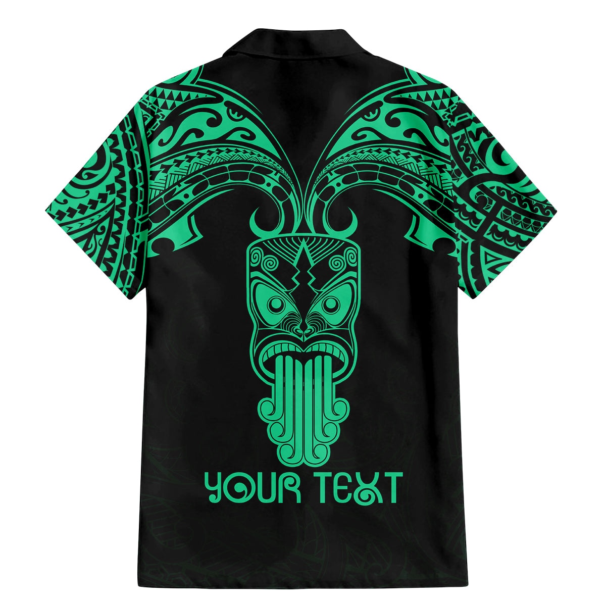 Personalised New Zealand Te Reo Maori Family Matching Mermaid Dress and Hawaiian Shirt Kia Kaha Maori Language Week Green Style LT9 - Polynesian Pride