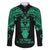 Personalised New Zealand Te Reo Maori Family Matching Short Sleeve Bodycon Dress and Hawaiian Shirt Kia Kaha Maori Language Week Green Style LT9 Dad's Shirt - Long Sleeve Green - Polynesian Pride