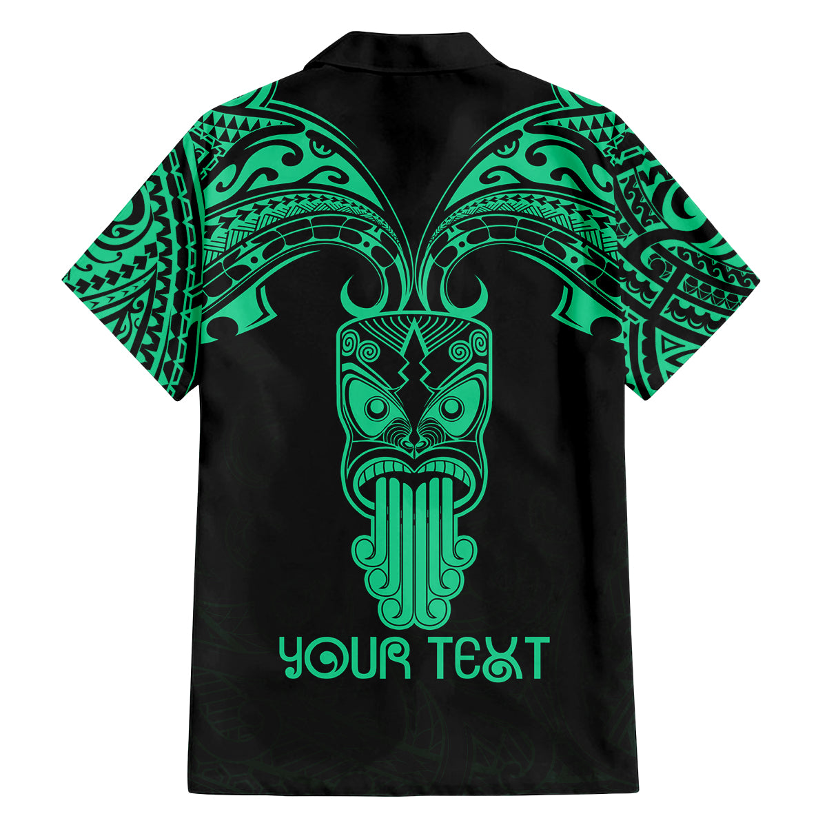 Personalised New Zealand Te Reo Maori Family Matching Summer Maxi Dress and Hawaiian Shirt Kia Kaha Maori Language Week Green Style LT9 - Polynesian Pride