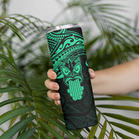 Personalised New Zealand Te Reo Maori Skinny Tumbler Kia Kaha Maori Language Week Green Style