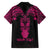 Personalised New Zealand Te Reo Maori Family Matching Long Sleeve Bodycon Dress and Hawaiian Shirt Kia Kaha Maori Language Week Pink Style LT9 - Polynesian Pride