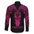 Personalised New Zealand Te Reo Maori Family Matching Long Sleeve Bodycon Dress and Hawaiian Shirt Kia Kaha Maori Language Week Pink Style LT9 - Polynesian Pride