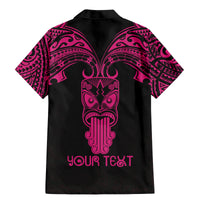 Personalised New Zealand Te Reo Maori Family Matching Mermaid Dress and Hawaiian Shirt Kia Kaha Maori Language Week Pink Style LT9 - Polynesian Pride