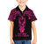 Personalised New Zealand Te Reo Maori Family Matching Puletasi Dress and Hawaiian Shirt Kia Kaha Maori Language Week Pink Style LT9 Son's Shirt Pink - Polynesian Pride