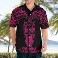 Personalised New Zealand Te Reo Maori Hawaiian Shirt Kia Kaha Maori Language Week Pink Style LT9 - Polynesian Pride