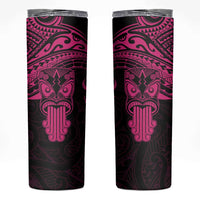 Personalised New Zealand Te Reo Maori Skinny Tumbler Kia Kaha Maori Language Week Pink Style