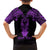 Personalised New Zealand Te Reo Maori Family Matching Long Sleeve Bodycon Dress and Hawaiian Shirt Kia Kaha Maori Language Week Purple Style LT9 - Polynesian Pride
