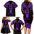 Personalised New Zealand Te Reo Maori Family Matching Long Sleeve Bodycon Dress and Hawaiian Shirt Kia Kaha Maori Language Week Purple Style LT9 - Polynesian Pride