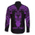 Personalised New Zealand Te Reo Maori Family Matching Long Sleeve Bodycon Dress and Hawaiian Shirt Kia Kaha Maori Language Week Purple Style LT9 - Polynesian Pride