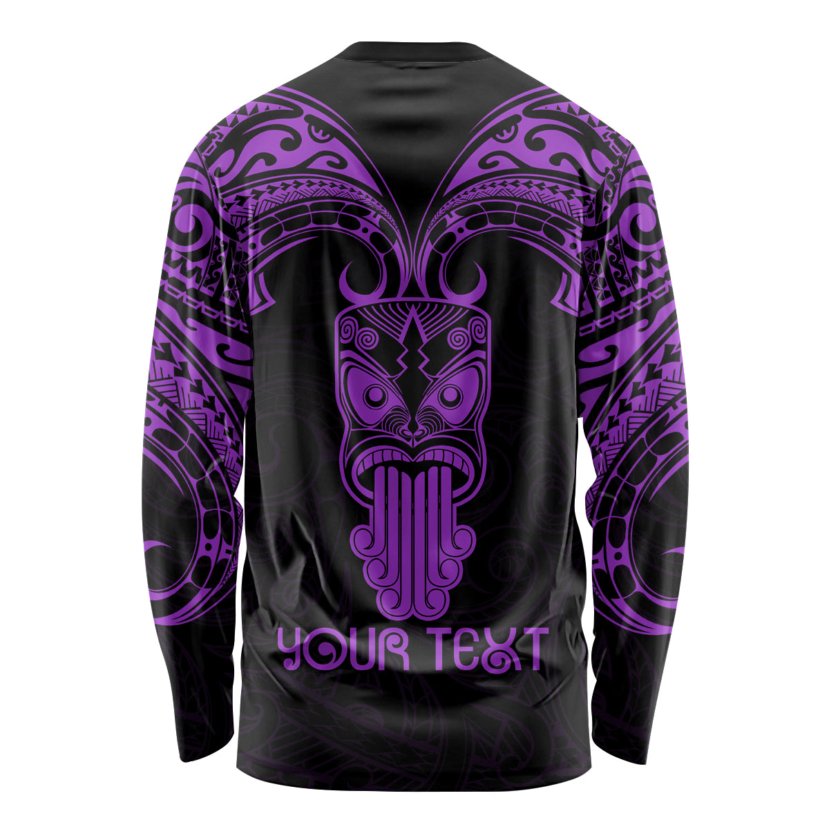 Personalised New Zealand Te Reo Maori Long Sleeve Shirt Kia Kaha Maori Language Week Purple Style LT9 - Polynesian Pride
