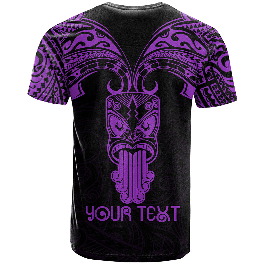 Personalised New Zealand Te Reo Maori T Shirt Kia Kaha Maori Language Week Purple Style LT9 - Polynesian Pride