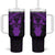 Personalised New Zealand Te Reo Maori Tumbler With Handle Kia Kaha Maori Language Week Purple Style