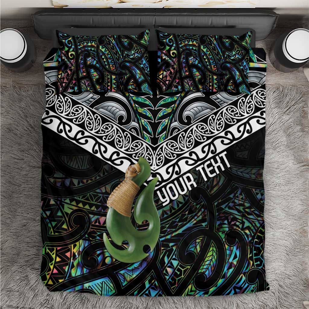 Personalised Maori Manaia Bedding Set New Zealand Tribal Hei Matau Papua Shell LT9 Green - Polynesian Pride