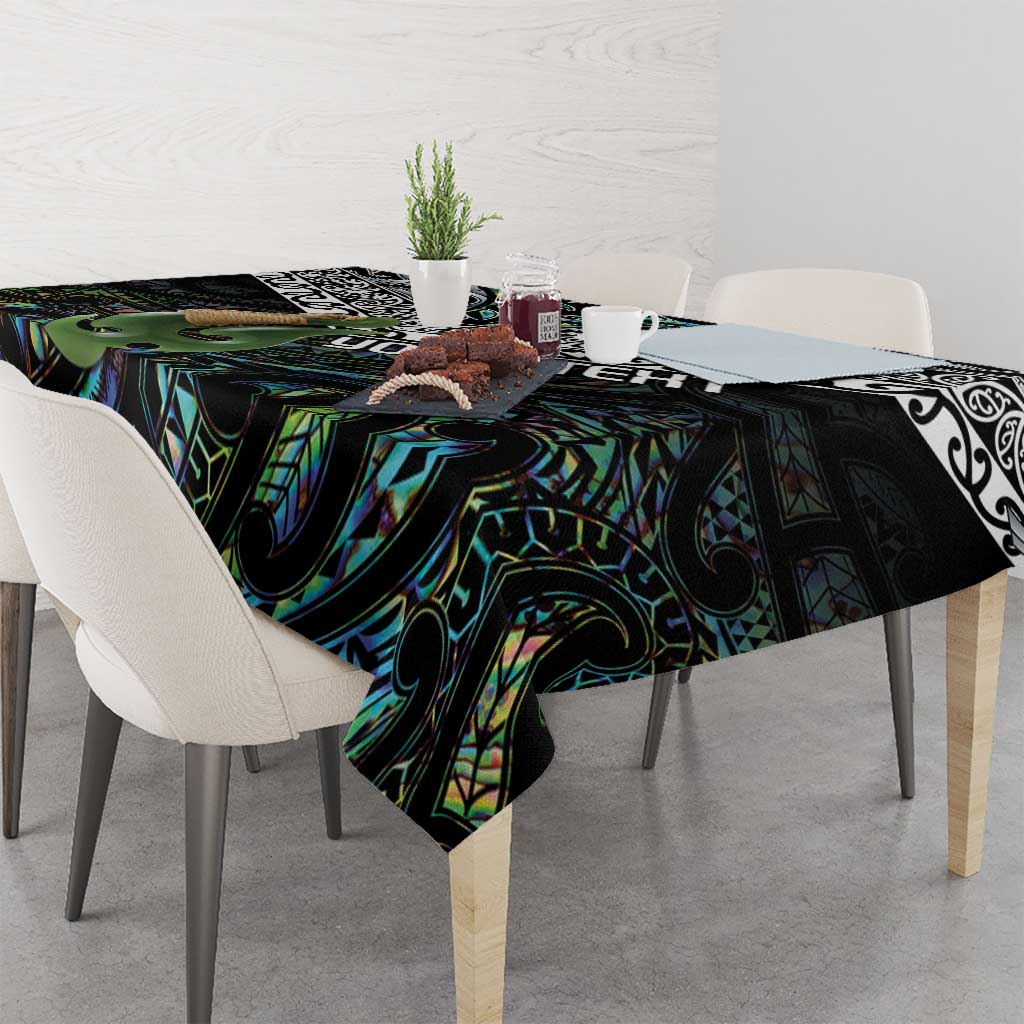 Personalised Maori Manaia Tablecloth New Zealand Tribal Hei Matau Papua Shell