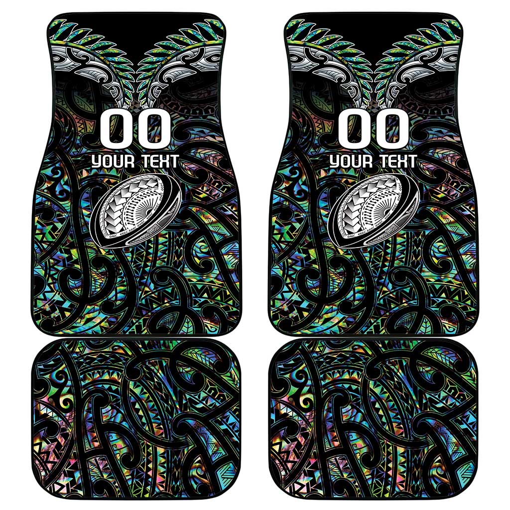 Custom New Zealand Car Mats Maori Rugby Tattoo Papua Shell