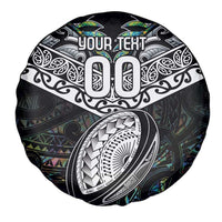 Custom New Zealand Spare Tire Cover Maori Rugby Tattoo Papua Shell