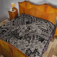 Beauty and The Warrior Polynesian Valentine Quilt Hibiscus FLowers Brown Style LT9 - Polynesian Pride