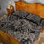 Beauty and The Warrior Polynesian Valentine Quilt Bed Set Hibiscus FLowers Brown Style LT9 - Polynesian Pride