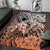 Beauty and The Warrior Polynesian Valentine Area Rug Hibiscus FLowers Orange Style LT9 Orange - Polynesian Pride